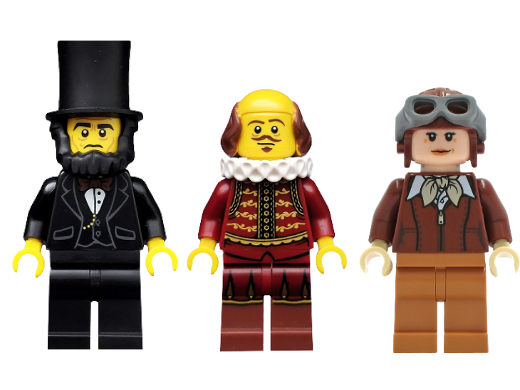 Famous historical LEGO minifigures