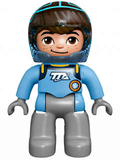LEGO Duplo Figure Lego Ville, Miles with Helmet minifigure