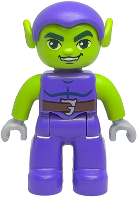 LEGO Duplo Figure Lego Ville, Green Goblin, Dark Purple Outfit (6593625) minifigure 47394pb382