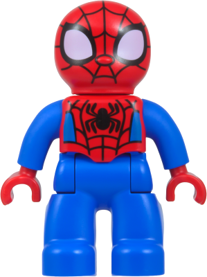 LEGO Duplo Figure Lego Ville, Spider-Man (Peter 'Spidey' Parker), Large Eyes, Large Spider (6602960) minifigure 47394pb384