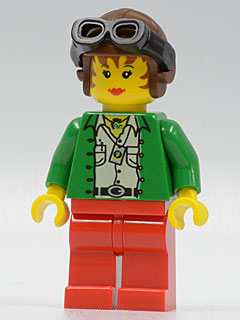 LEGO Miss Gail Storm (Dino Island) with Aviator Cap and Goggles minifigure