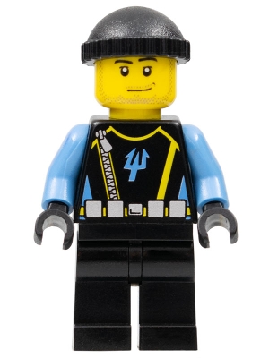 LEGO Aquaraider Diver 5 - Black Knit Cap minifigure
