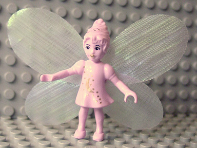 LEGO Belville Fairy - Pink with Moon Pattern (Millimy) - With Wings and Bow minifigure