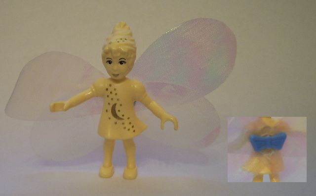 LEGO Belville Fairy - Light Yellow with Moon Pattern (Millimy) - With Wings and Bow minifigure