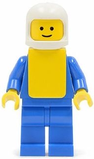 LEGO Shirt with 6 Buttons - Blue, Blue Legs, White Classic Helmet, Yellow Vest minifigure