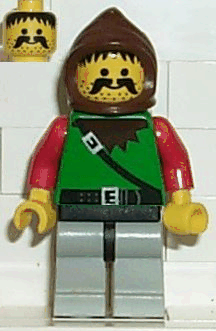 LEGO Dark Forest - Forestman 4, Light Gray Legs with Black Hips minifigure