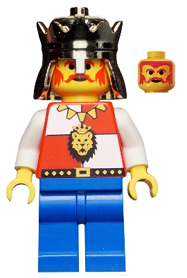 LEGO Royal Knights - King, with Blue Legs without Cape and Plume minifigure