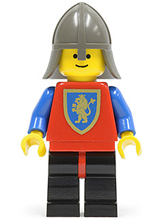 LEGO Crusader Lion - Black Legs with Red Hips, Dark Gray Neck-Protector minifigure