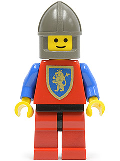 LEGO Crusader Lion - Red Legs with Black Hips, Dark Gray Chin-Guard minifigure
