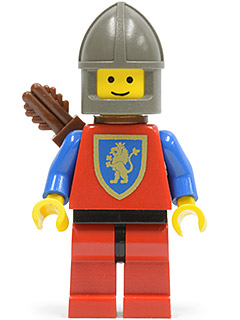LEGO Crusader Lion - Red Legs with Black Hips, Dark Gray Chin-Guard, Quiver minifigure