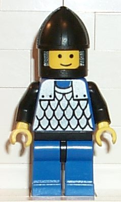 LEGO Scale Mail - Blue, Blue Legs with Black Hips, Black Chin-Guard minifigure