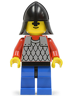 LEGO Scale Mail - Red with Red Arms, Blue Legs with Black Hips, Black Neck-Protector minifigure