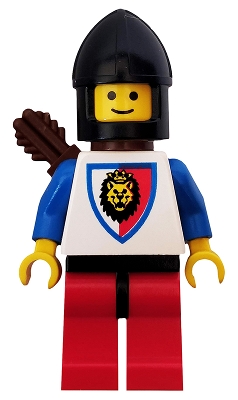 LEGO Royal Knights - Knight 1, Black Chin-Guard, with Quiver minifigure