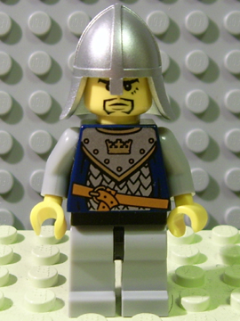 LEGO Fantasy Era - Crown Knight Scale Mail with Crown, Helmet with Neck Protector, 3 Spots under Left Eye minifigure