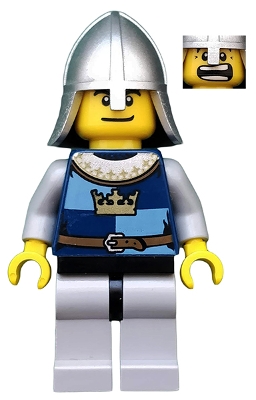 LEGO Fantasy Era - Crown Knight Quarters, Helmet with Neck Protector, Dual Sided Head minifigure