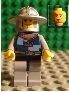 LEGO Fantasy Era - Crown Knight Quarters, Helmet with Broad Brim, Vertical Cheek Lines minifigure