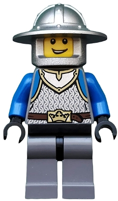 LEGO Castle - King's Knight Scale Mail, Crown Belt, Helmet with Broad Brim, Open Grin minifigure