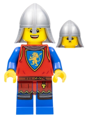 LEGO Lion Knight - Male, Flat Silver Neck Protector minifigure