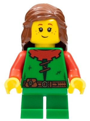 LEGO Forest Girl - Red, Long Hair minifigure