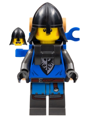 LEGO Black Falcon - Male, Pearl Dark Gray Detailed Legs, Black Neck Protector, Backpack minifigure