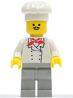 LEGO Chef - Light Gray Legs, Moustache minifigure