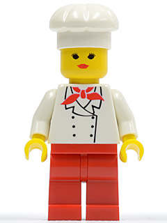 LEGO Chef - Red Legs, Female minifigure