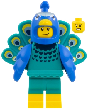 LEGO Peacock Costume Fan, Series 28 (Minifigure Only without Stand and Accessories) minifigure col461