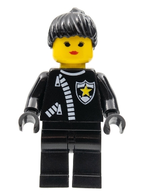 LEGO Police - Zipper with Sheriff Star, Black Ponytail Hair minifigure