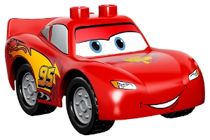 LEGO Duplo Lightning McQueen - Piston Cup Hood, Silver Wheels minifigure