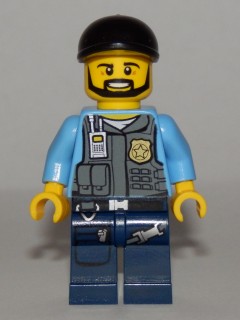 LEGO Police - LEGO City Undercover Elite Police Officer 1 - Black Beard minifigure