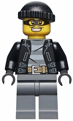 LEGO Police - City Bandit Male, Black Knit Cap, Mask minifigure