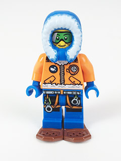 LEGO Arctic Explorer, Male with Green Goggles and Snowshoes minifigure