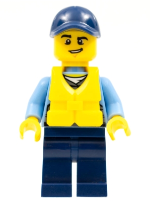 LEGO Police - City Officer, Life Jacket, Crooked Smile minifigure