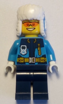 LEGO Arctic Explorer - Ushanka Hat, Orange Sunglasses minifigure
