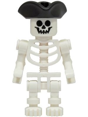 LEGO Stuntz Skeleton - Black Pirate Triangle Hat minifigure