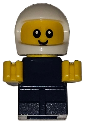 LEGO Driver Junior - Dark Blue Body, White Helmet (Police Officer) minifigure