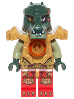LEGO Cragger - Fire Chi, Heavy Armor, Pearl Gold Torso minifigure