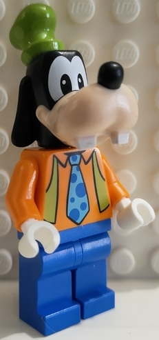 LEGO Goofy - Orange Shirt, Lime Vest, Tie with Blue Polka Dots minifigure
