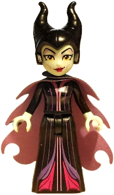 LEGO Maleficent - Mini Doll, Lavender Eye Shadow, Magenta Lips, Medium Lavender Cape minifigure