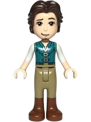 LEGO Flynn Rider - Mini Doll, Dark Turquoise Vest, Thin Hinge minifigure