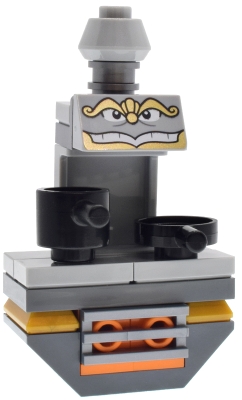 LEGO Chef Bouche - Printed Face, Light Bluish Gray Cone Top minifigure