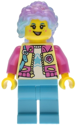 LEGO Izzie (Isabel Christina Garcia) - Bright Light Yellow and Dark Pink Jacket minifigure