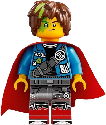 LEGO Mateo - Dark Azure Jacket, Red Cape minifigure