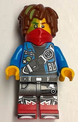 LEGO Mateo - Dark Azure Jacket, Red Bandana minifigure drm098
