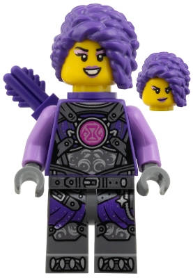 LEGO Zoey - Dark Purple Quiver, Medium Lavender Sleeves Pattern minifigure