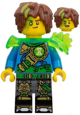 LEGO Mateo - Trans-Bright Green Shoulder Armor minifigure