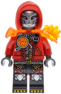 LEGO Cooper - Robot with Red Hood and Trans-Orange Armor minifigure