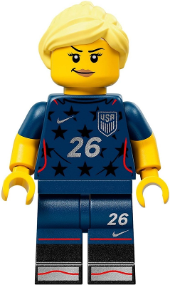 LEGO Soccer Player - Female, US Team, Stars Jersey minifigure edi009