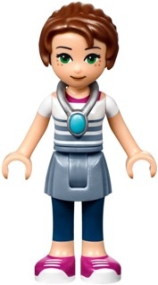 LEGO Emily Jones, Sand Blue Skirt, Ankle Length Leggings, Amulet minifigure