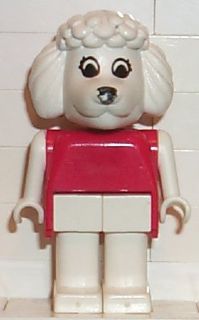 LEGO Fabuland Figure Poodle with White Eyes minifigure